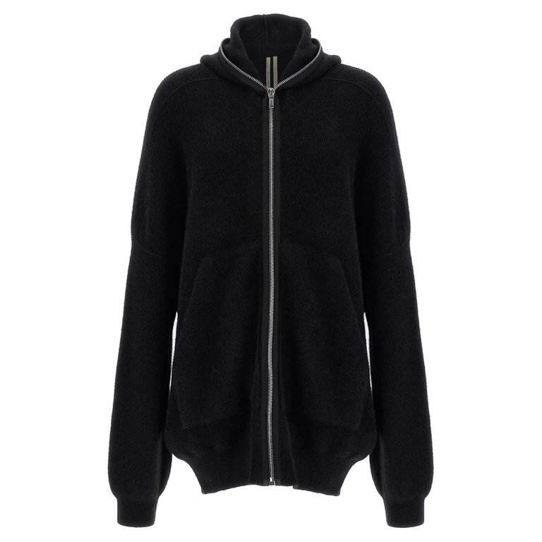 Rick Owens Hooded Wool Cardigan