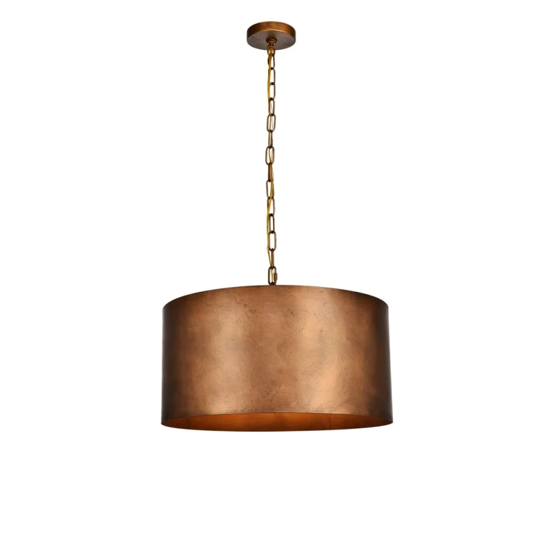 Manual Brass Three Light Pendant from the Miro Collection