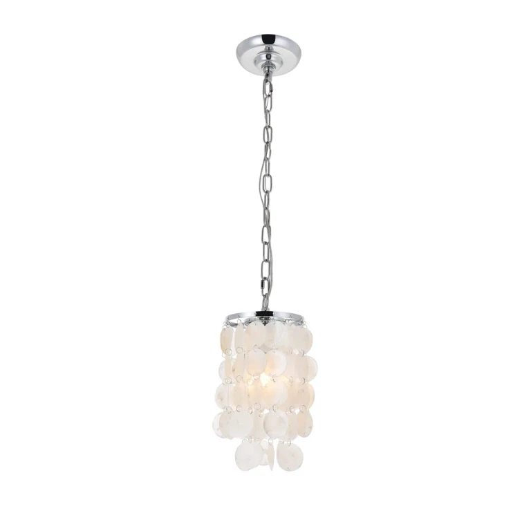 Chrome One Light Pendant from the Selene Collection