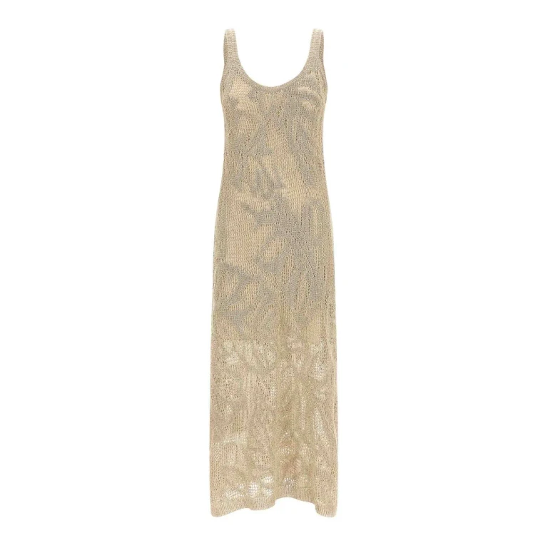 Brunello Cucinelli Robe Au Genou - Beige