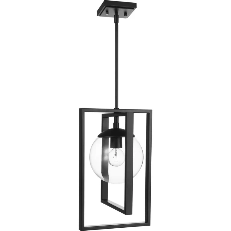 Black One Light Pendant from the Atwell Collection