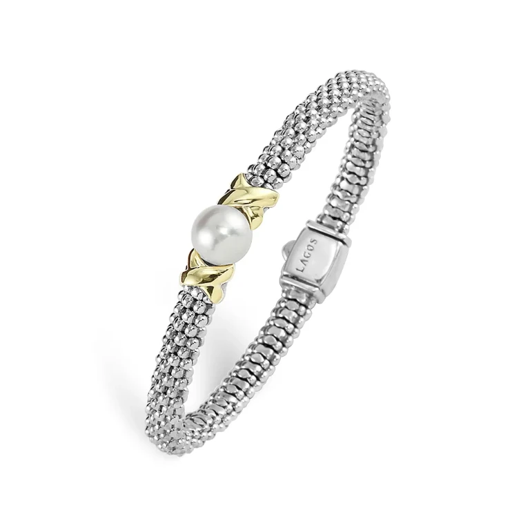 Lagos Sterling Silver Luna Cultured Freshwater Pearl Rope Bracelet