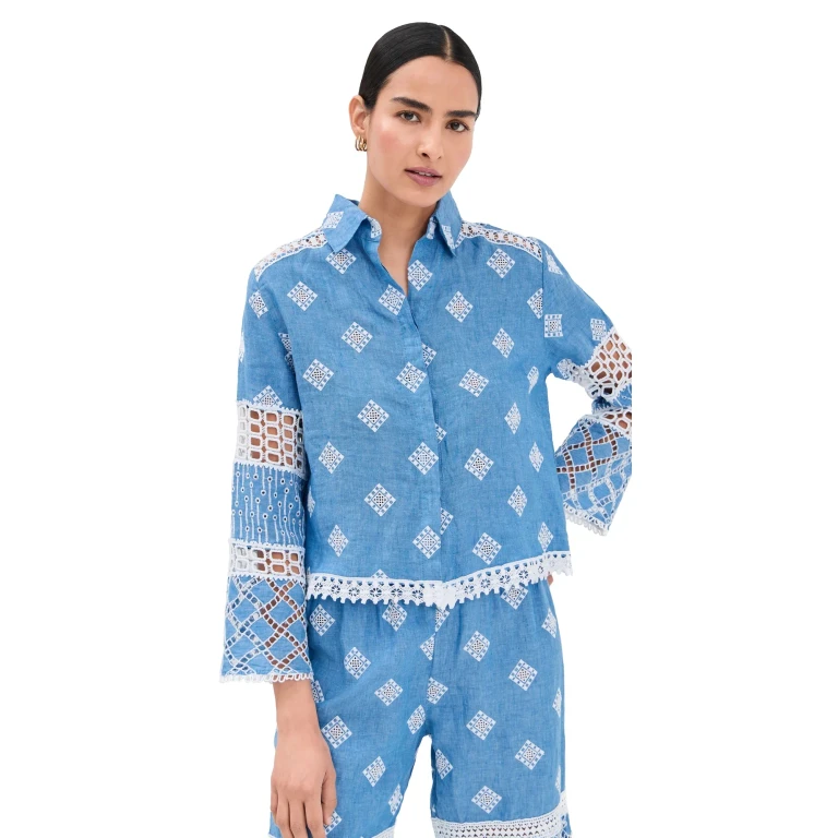 Temptation Positano Aneto Jeans Blouse Blue Jean M