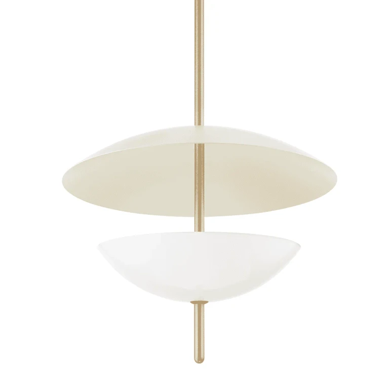 Patina Brass Three Light Pendant from the Dion Collection