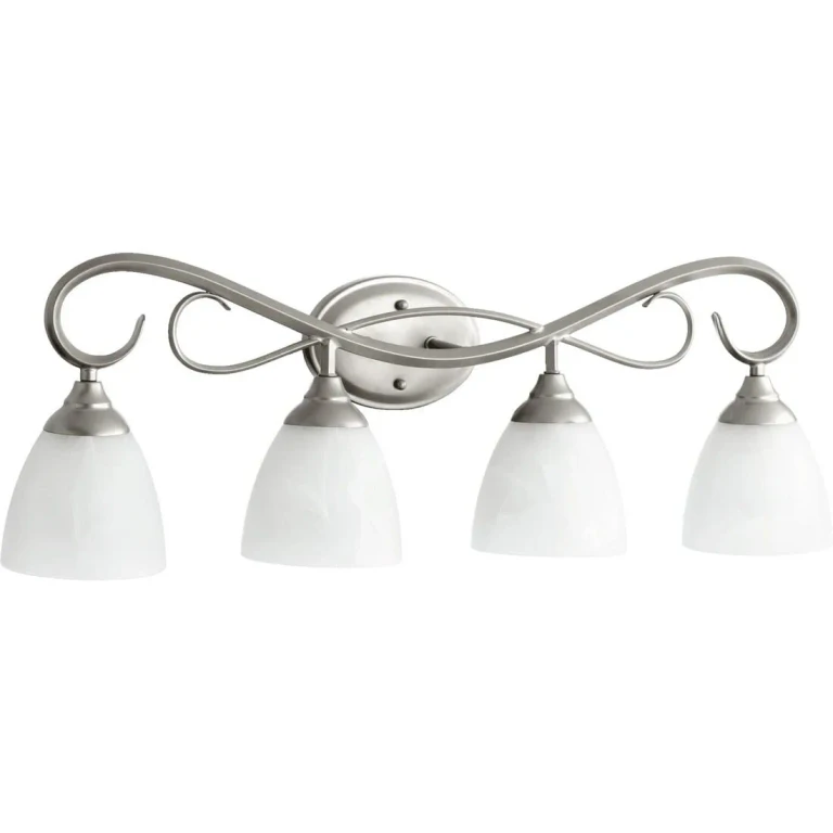 Quorum Powell 4-Light 11" Bathroom Vanity Light in Classic Nickel