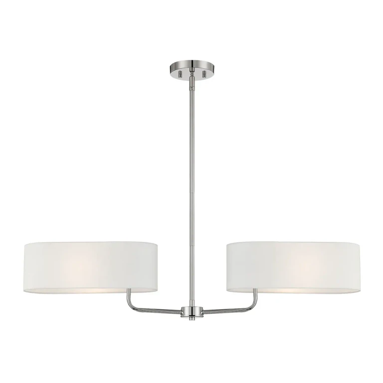 Polished Nickel Two Light Island Pendant from the Midtown Collection