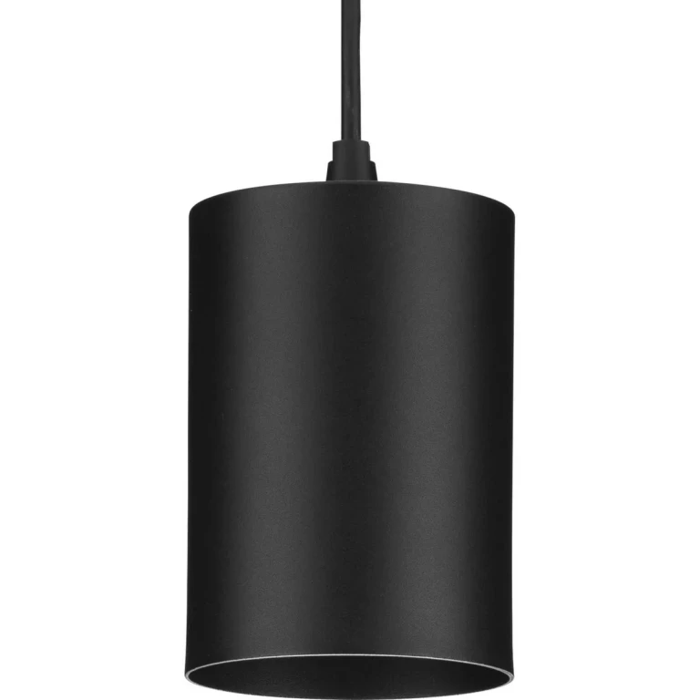 Matte Black LED Pendant from the 5In Cyl Rnds Collection