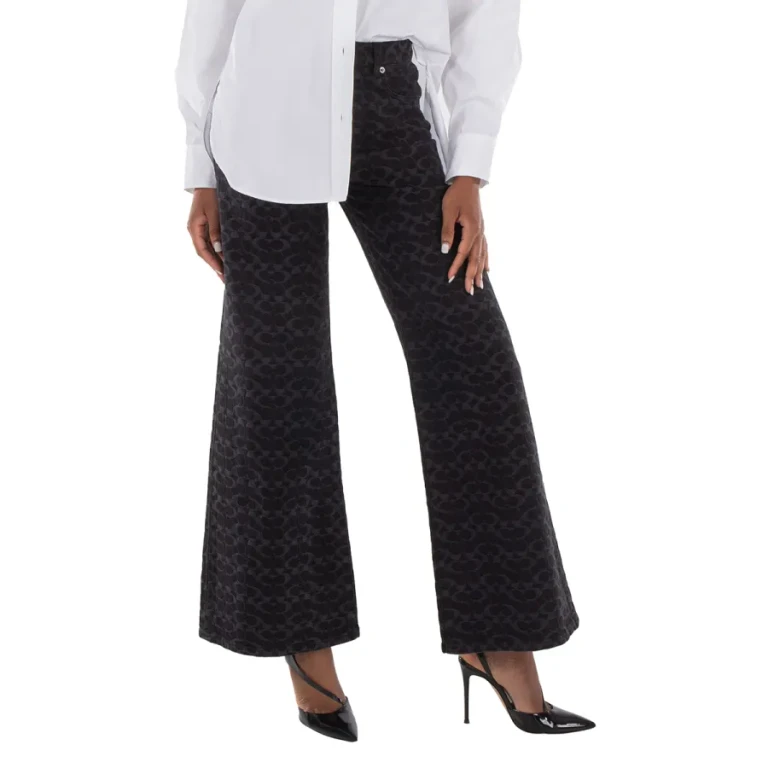 Coach Signature Wide-Leg Denim Jeans