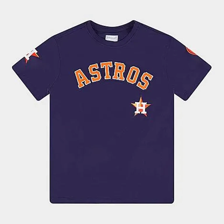 Pro Standard Big Kids Houston Astros MLB Classic Baseball T-Shirt in Midnight Navy Size: Small