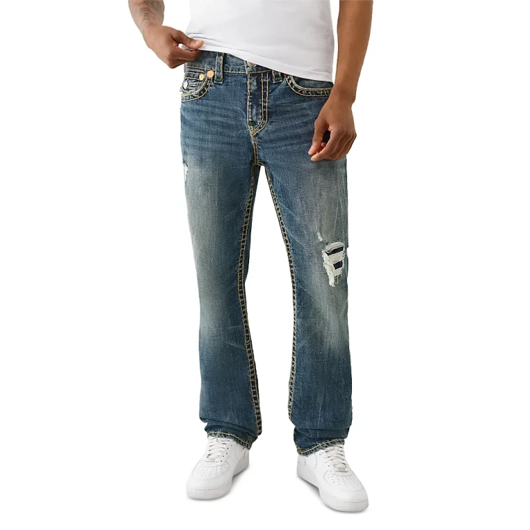 True Religion Ricky Super T Straight Fit Jeans in Dark Dusty