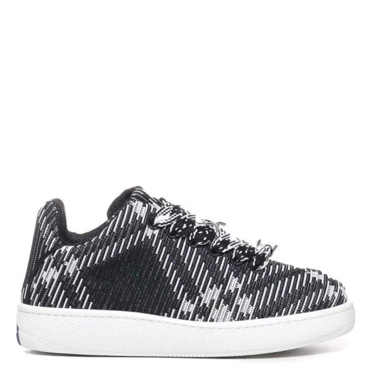 Burberry Check Knit Box Low-Top Sneakers