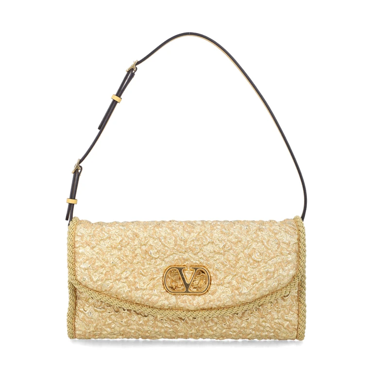 Valentino Garavani Devain Small Shoulder Bag Gold Acetate - Women