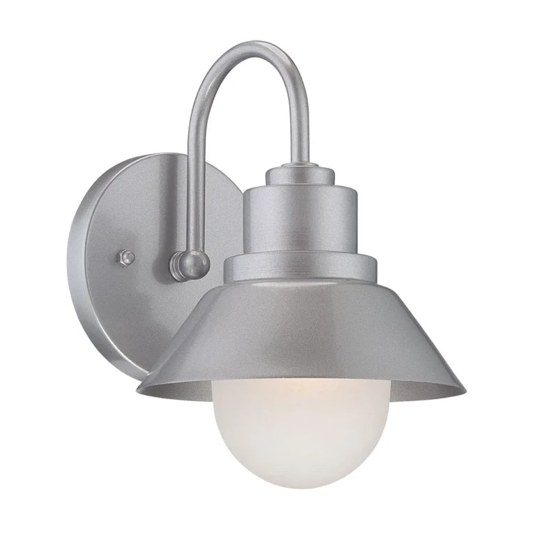Brushed Silver One Light Wall Sconce from the Astro Collection