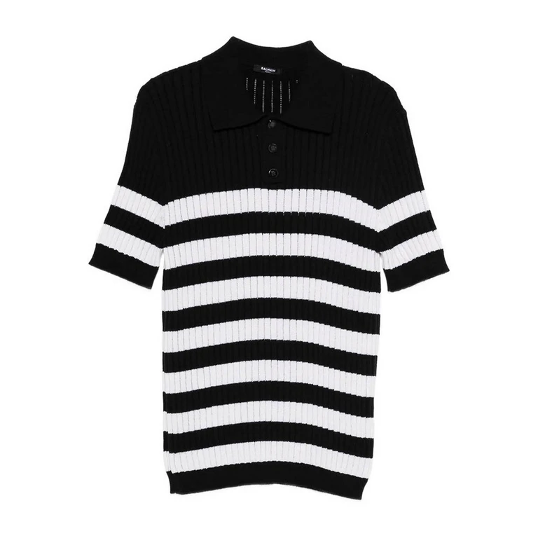 Polo con patrón de rayas Balmain