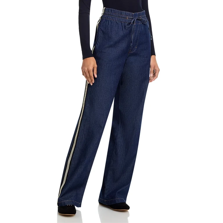 Veronica Beard Taylor High Rise Wide Leg Jeans in Indigo Rinse