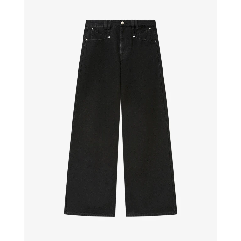 Pantalon Lemony - Femme - Noir Délavé - Taille 34 - Isabel Marant