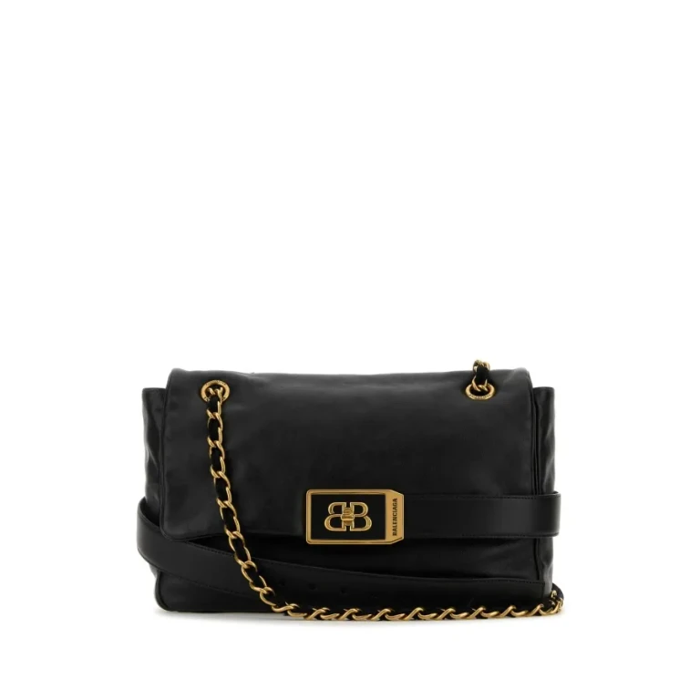 Balenciaga Black Leather Medium Modu Shoulder Bag