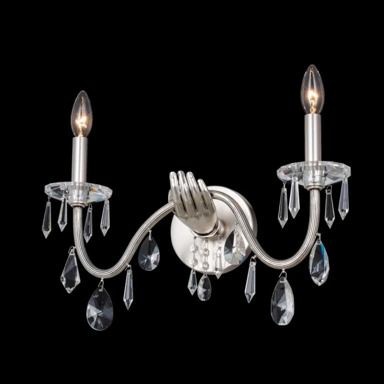 Pewter Two Light Wall Sconce from the Venere Collection