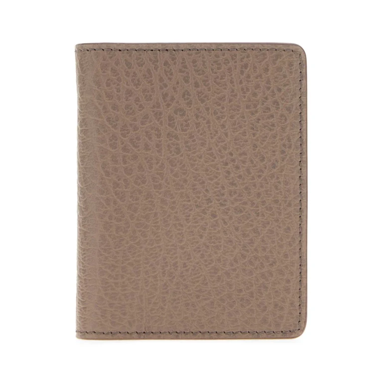 Dove Grey Leather Card Holder