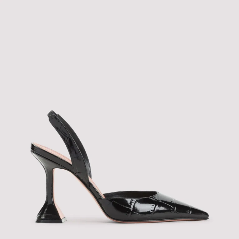 Amina Muaddi Holli Pointed Slingback Pumps