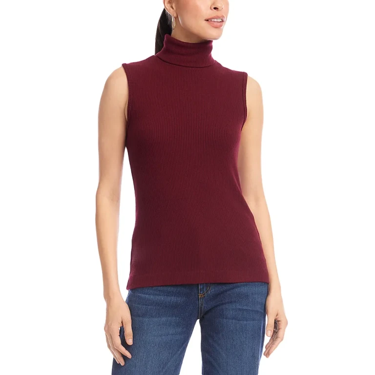 Karen Kane Ribbed Turtleneck Tank