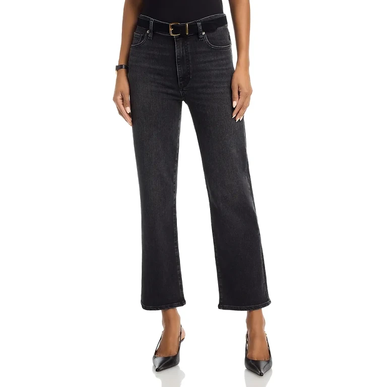 Frame Le Sleek Straight Jeans in Meteor