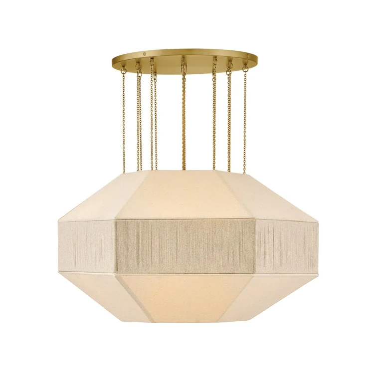 Lacquered Brass LED Chandelier from the Lyla Collection