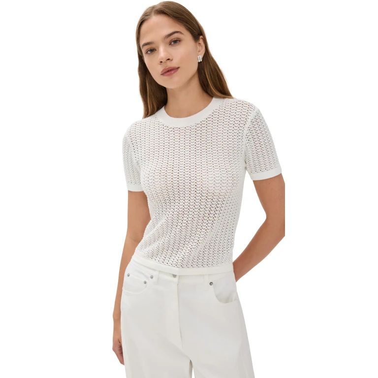 Joe's Jeans The Crochet Baby Tee Ecru M