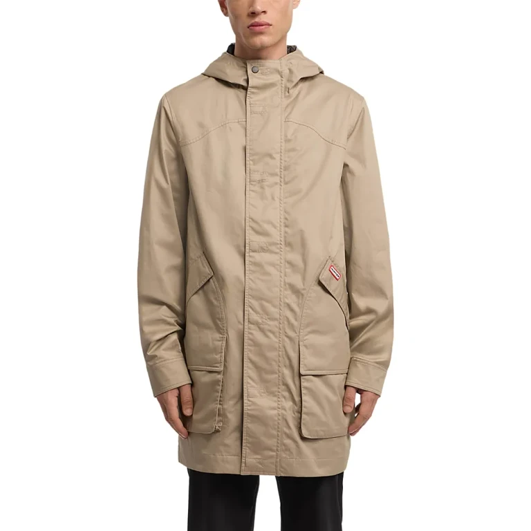 Hunter Downing Coated Cotton Hooded Rain Jacket