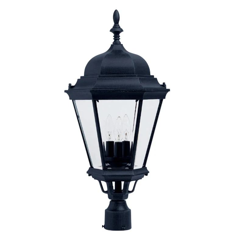 Black LED Outdoor Pier Mount from the Republic Collection