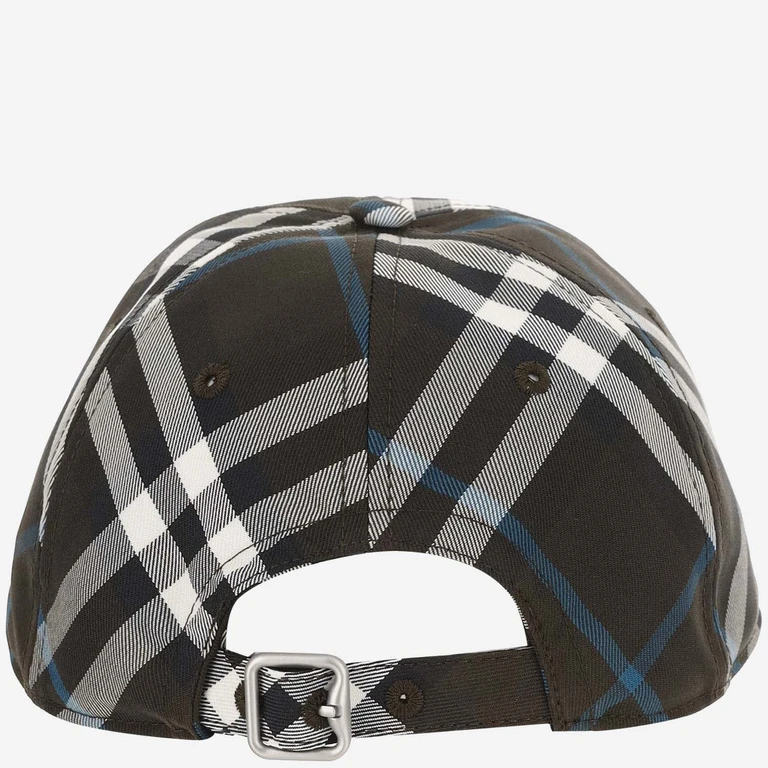 Burberry check Dark Green Polyester Baseball Cap