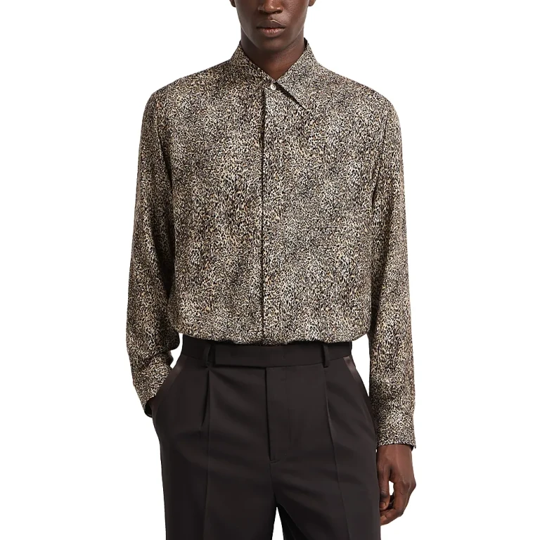 Emporio Armani Regular Fit Animal Print Shirt