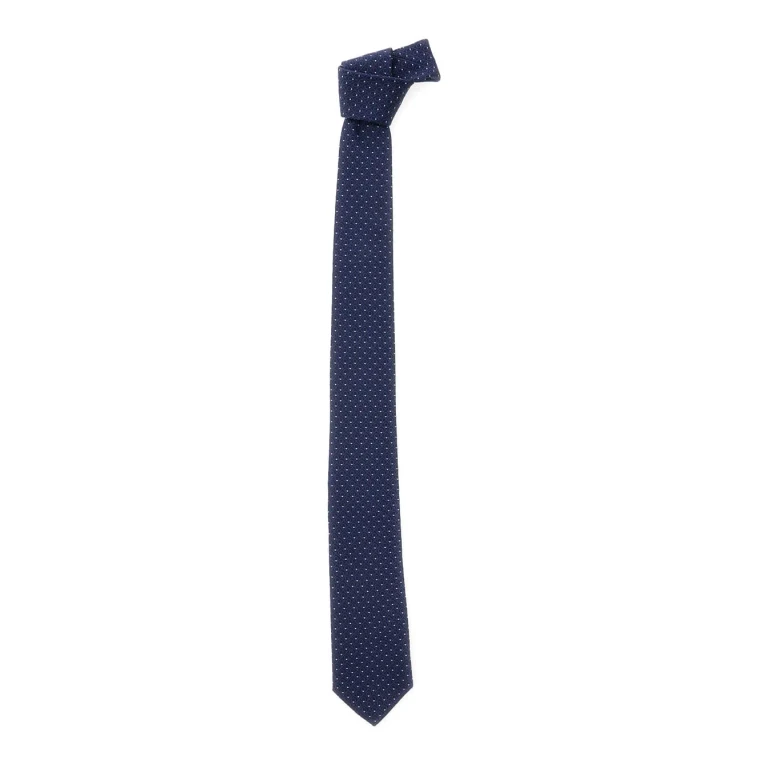 Ferragamo Blue Tie With Geometric Motif In Silk Man