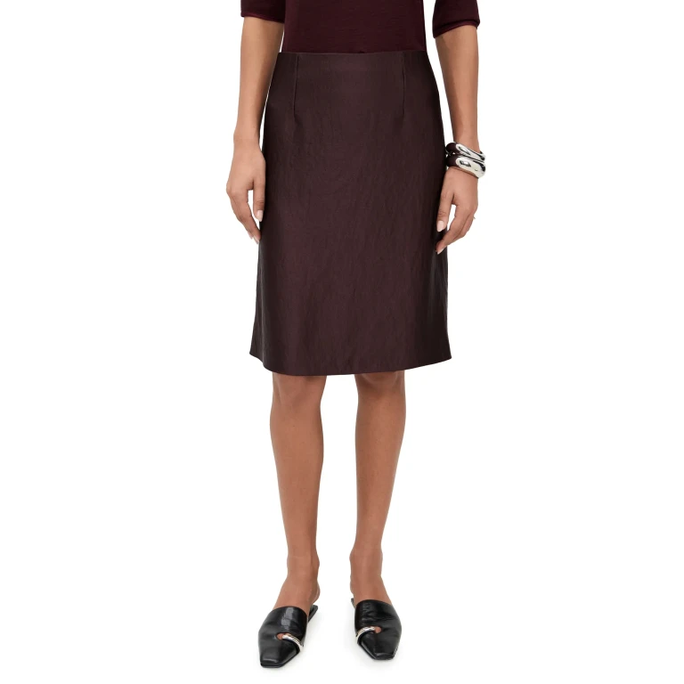 Vince Pebbled Satin Skirt