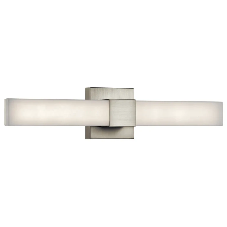 Neltev 24" LED White Acrylic Bathroom Vanity Light in Satin Nickel