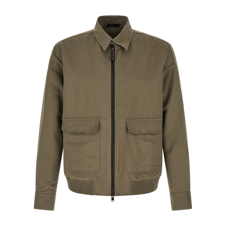 Brioni Bicolor Linen Full-Length Jacket Clothing - Men