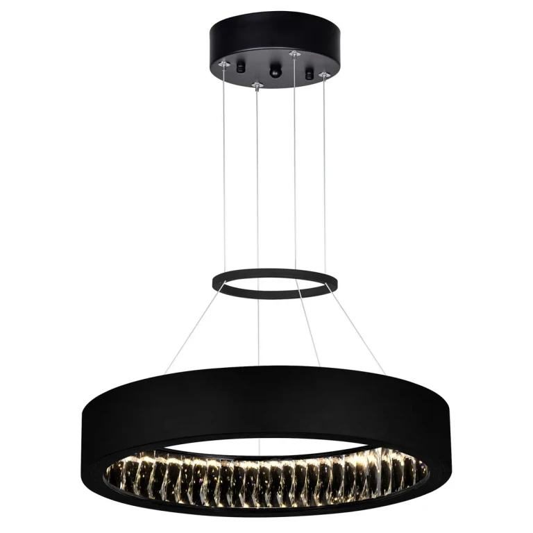 Matte Black LED Chandelier from the Rosalina Collection