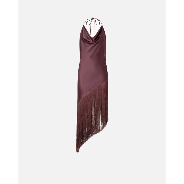 Pinko Asymmetrischer Fransen-Satin-Top