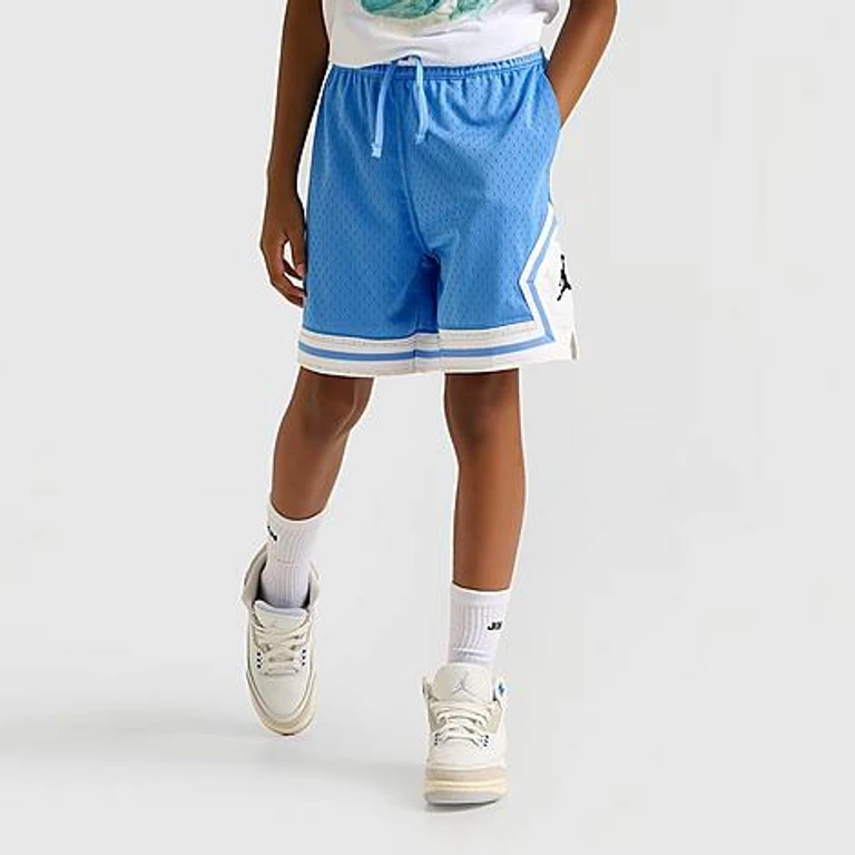 Jordan Big Kids Dri-FIT Diamond Mesh Basketball Shorts in University Blue Size: Small