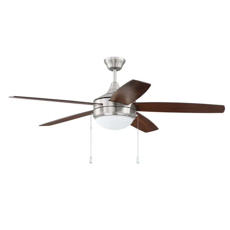 Brushed Polished Nickel 52"Ceiling Fan from the Phaze 5 Collection
