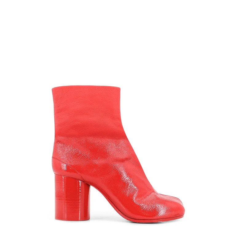 Maison Margiela Tabi Ankle Boots Red Bovine Leather (bos Taurus) Boots - Women