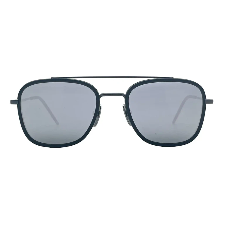 Thom Browne Rectangular Aviator - Matte Black Sunglasses