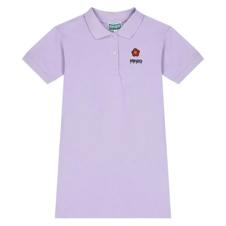 Kenzo Girls Lilac Boke Flower Polo Dress
