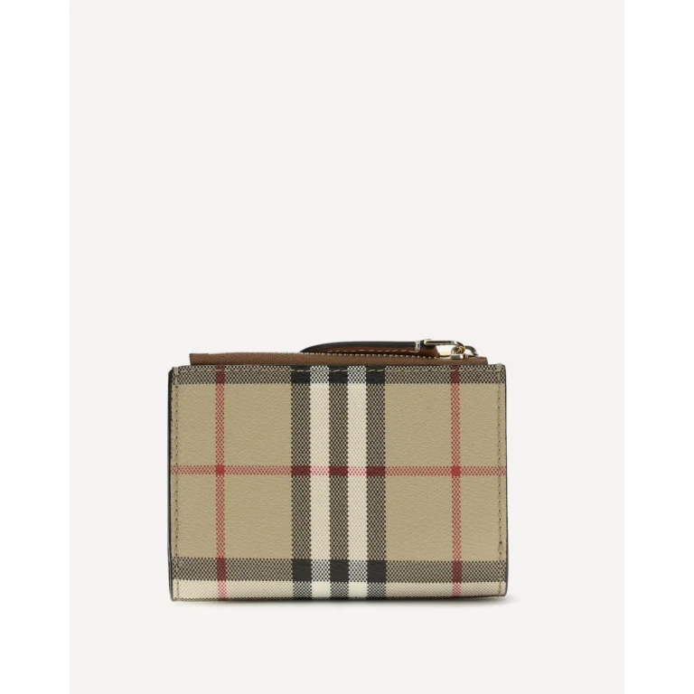 Burberry 格纹印花帆布钱包