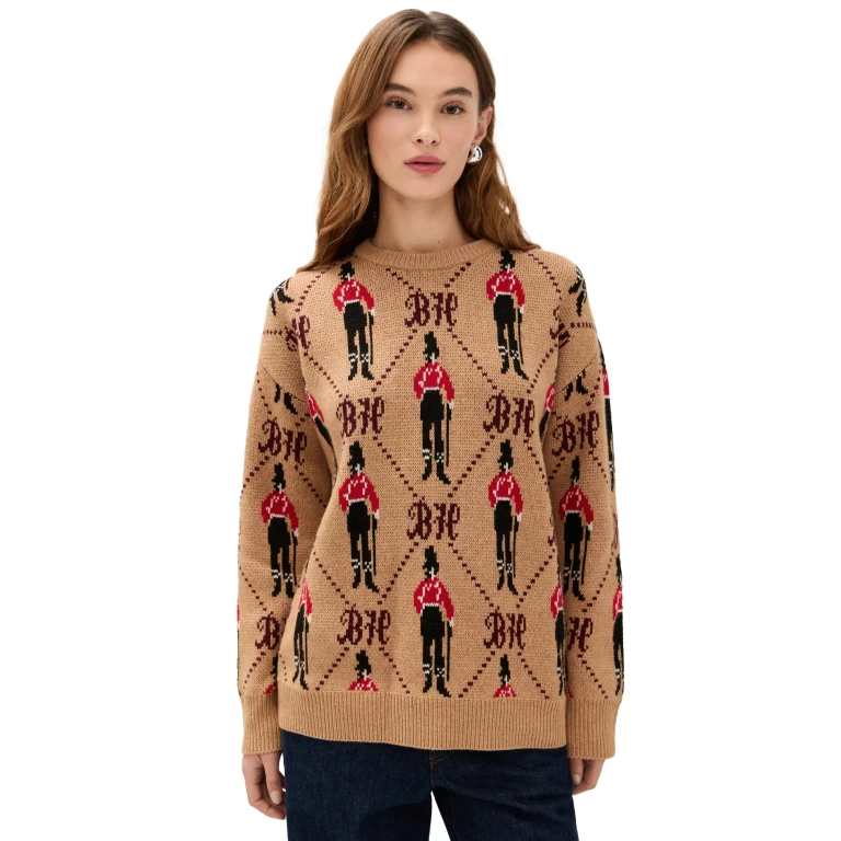 Lingua Franca Bowery Boy Crewneck Camel XS