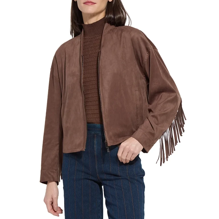 Lysse Candence Fringe Faux Suede Jacket
