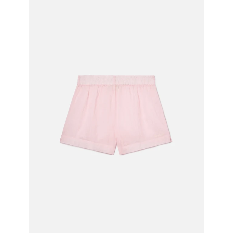 Mc2 Saint Barth Meave Ramie Shorts With Sunset Print Pink Pant - Women