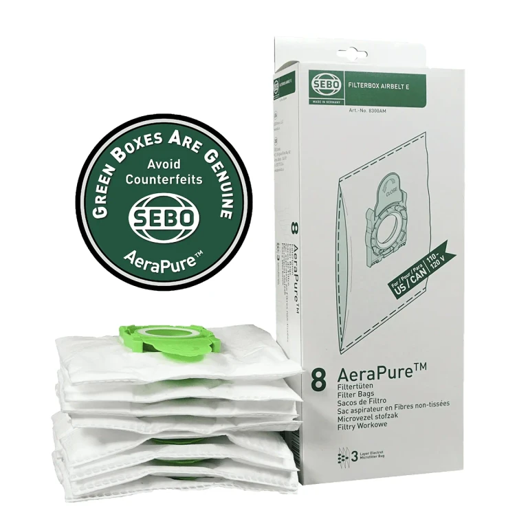 SEBO Airbelt E Ultra Bags - 8 Pack