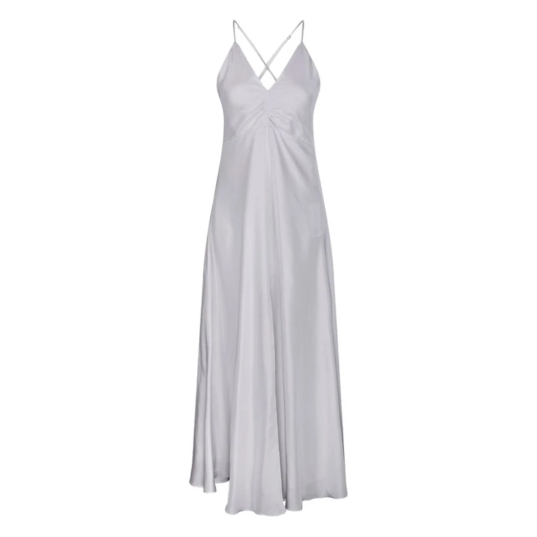 Forte Forte Forte Dresses Light Grey Silk - Women