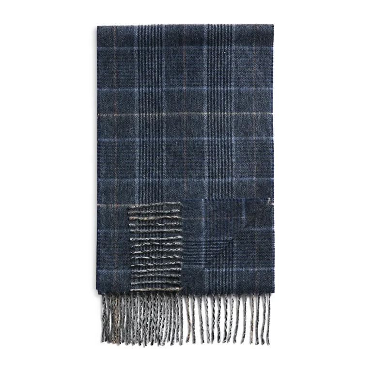 Windowpane Glen Plaid Oversized Cashmere Scarf - Exclusive